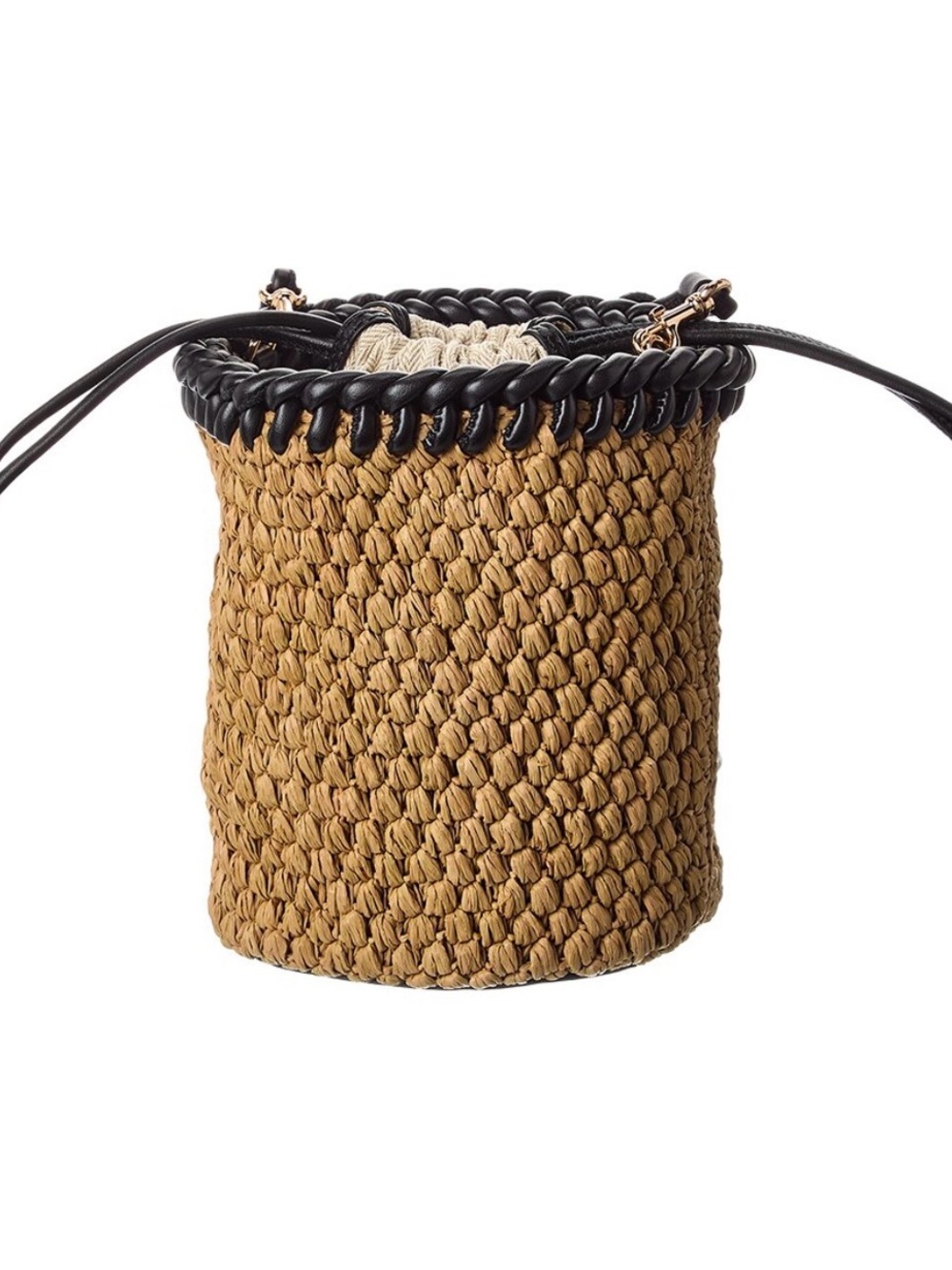 Tory Burch Raffia Bucket Bag with Black Trim
With long adjustable length. - Picture 5 of 6